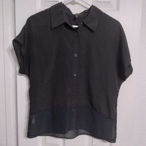 BCBG button up silky flowy blouse XS for women